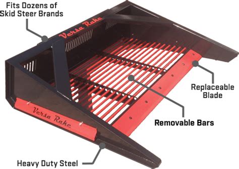 versa rake skid steer|versa rake tractor attachments.